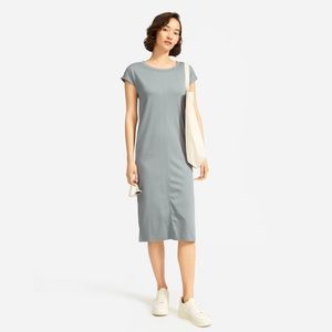 Everlane The Luxe Cotton Side-Slit Tee Dress XS